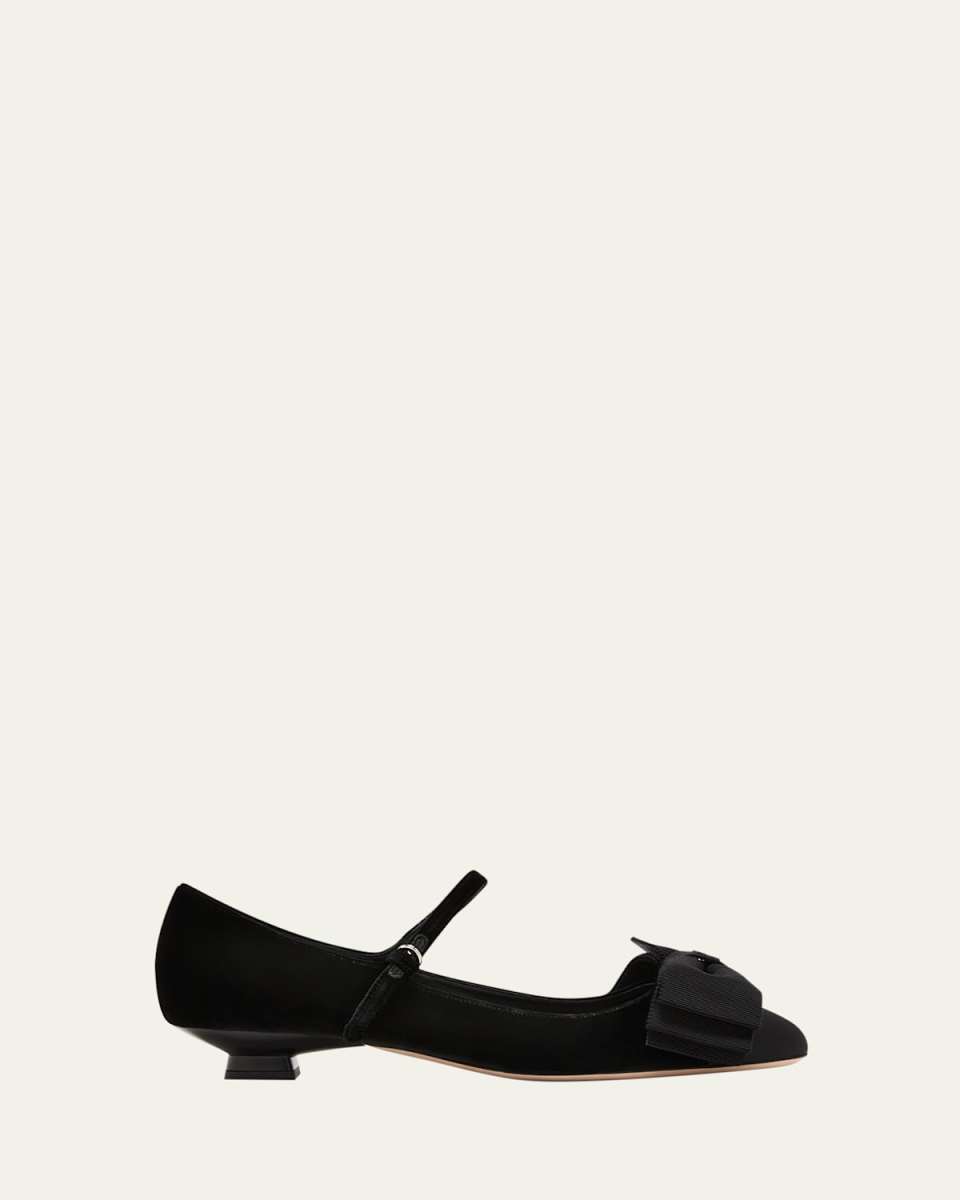 Decolette Mary Jane Bow Ballerina Pumps